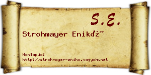 Strohmayer Enikő névjegykártya